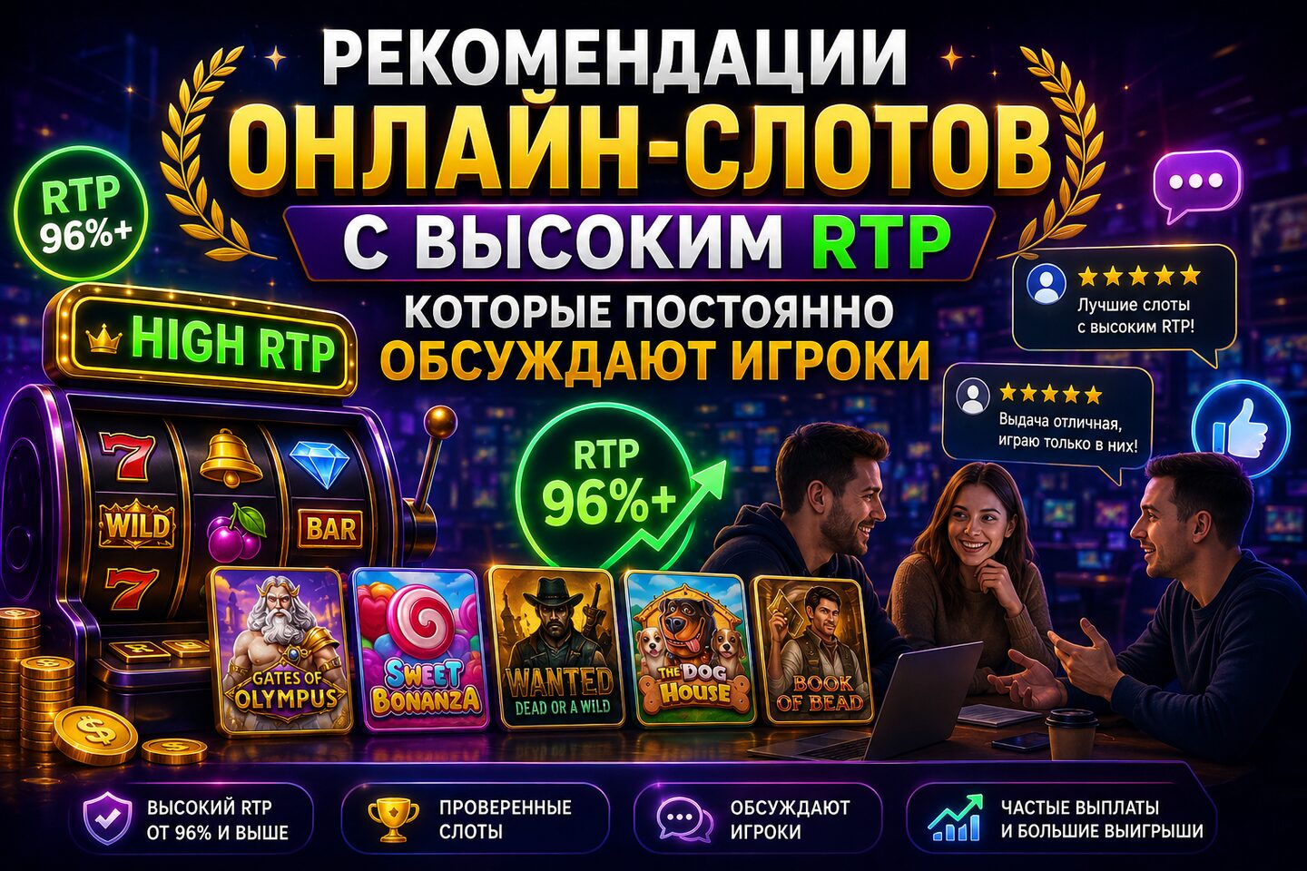 РЕКОМЕНДАЦИИ Онлайн-Слотов с Высоким RTP, Которые Постоянно Обсуждают Игроки